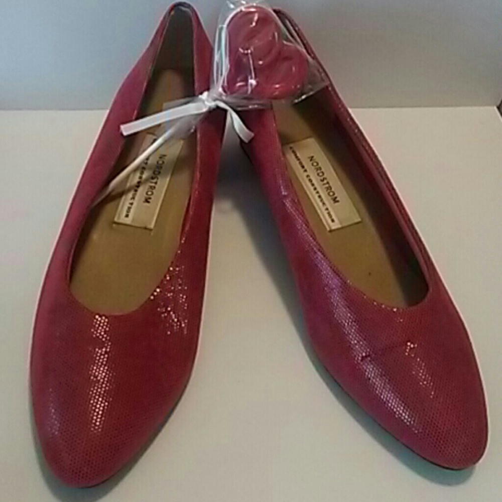 Red Nordstroms leather shoe low heel
